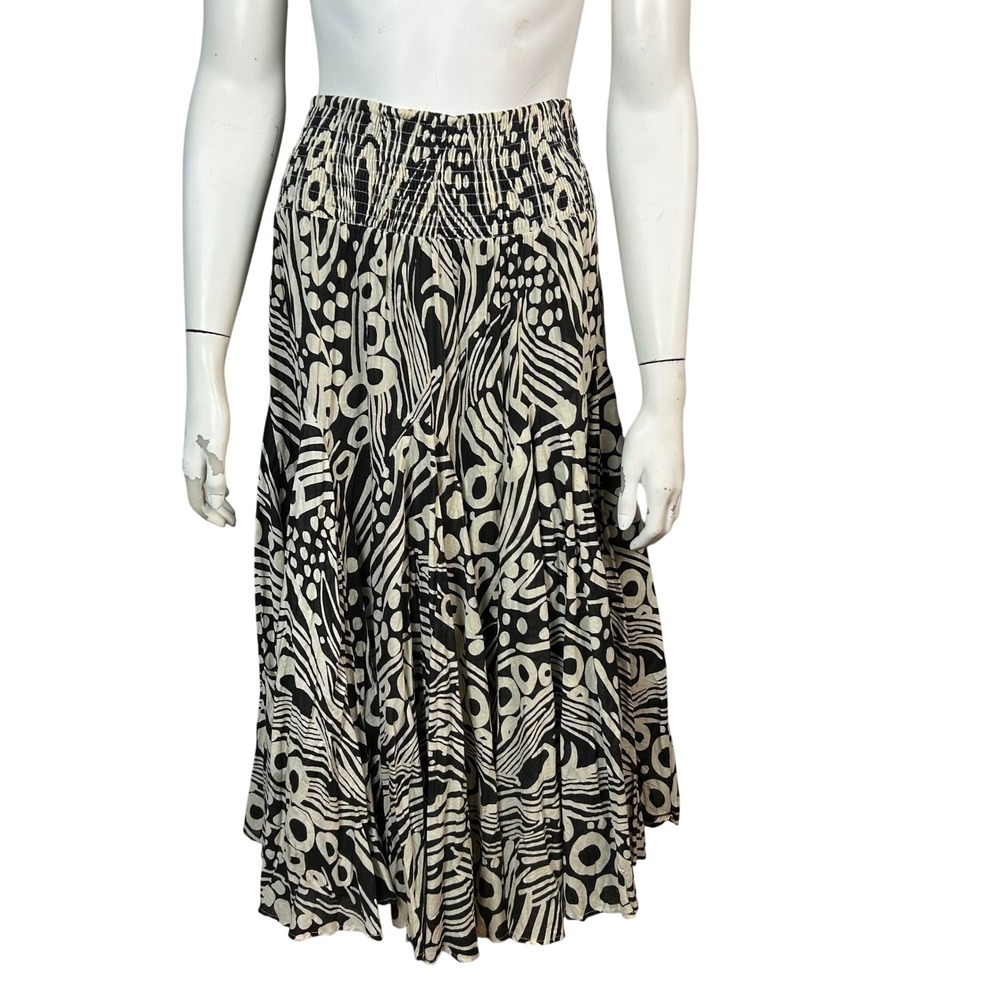 Grace Elements Bloomingdales Skirt Medium Abstract Print Drop Waist Boho Tiered